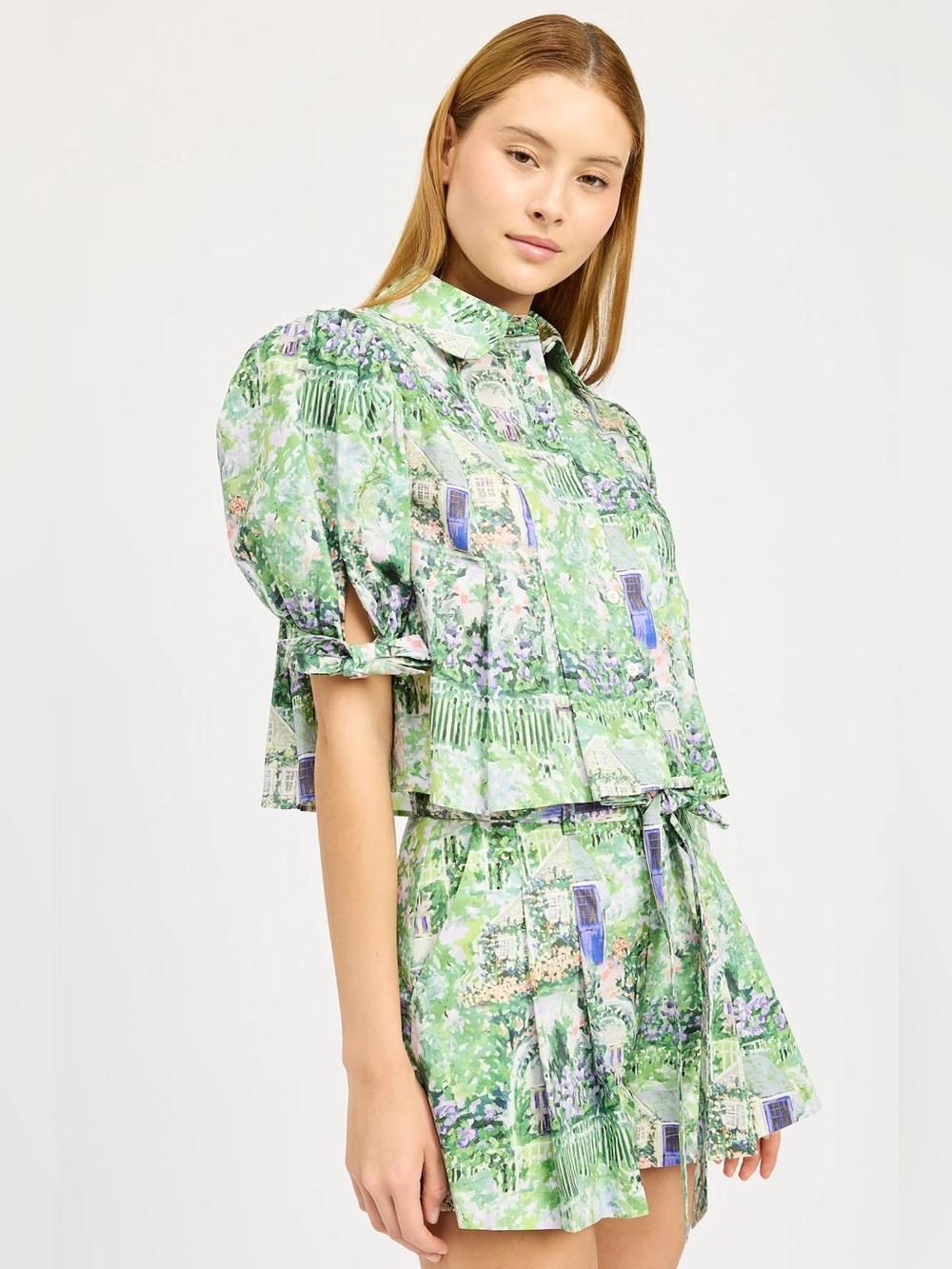 En Saison Green Floral Mini Dress Set - Picture 3 of 11